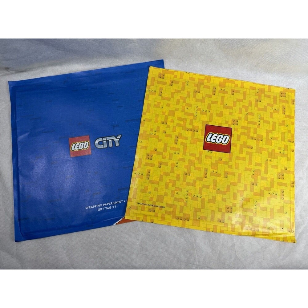 LEGO Gift Wrapping Paper 2 Prints 2 Sheets Holiday Birthday Gift Wrap NEW Sealed